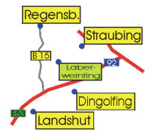 Weg zur Schreinerei Peintner